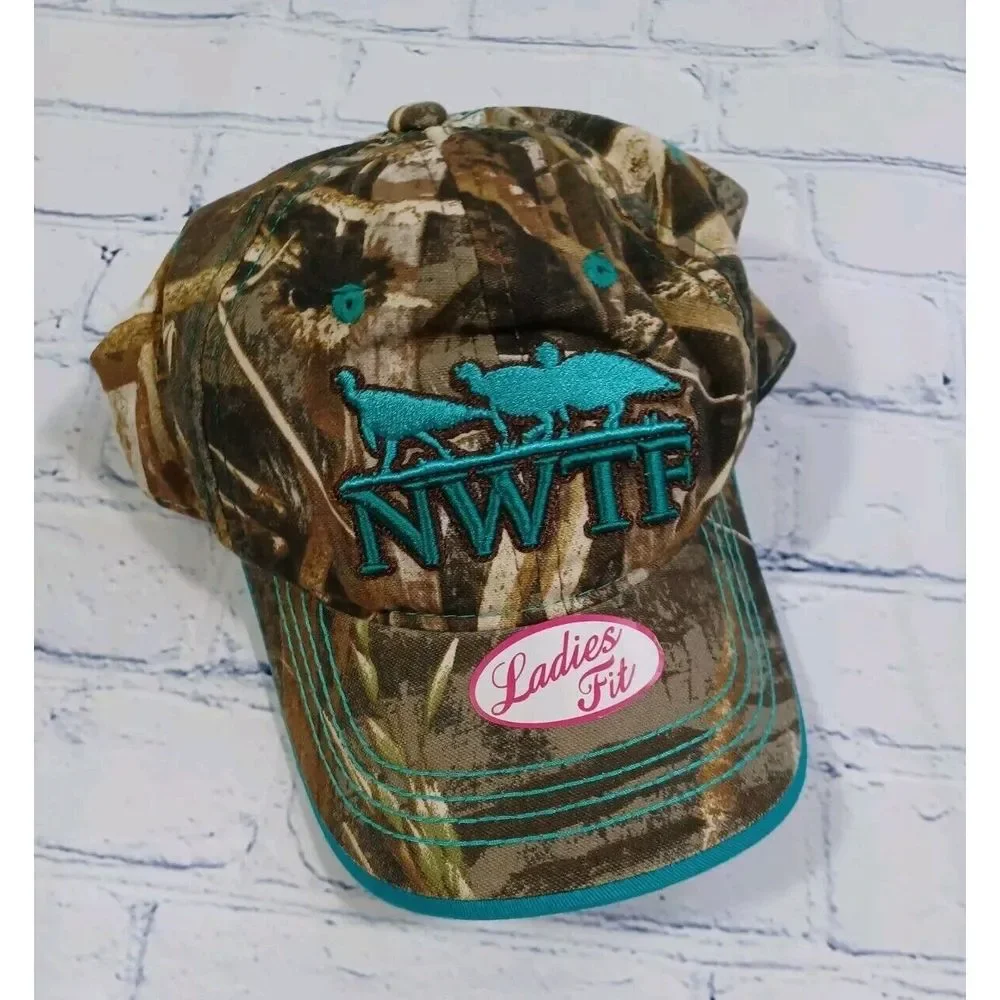 NWTF Hat Womens‎ Camo Embroidered Ladies Fit New Outdoor Cap Brand